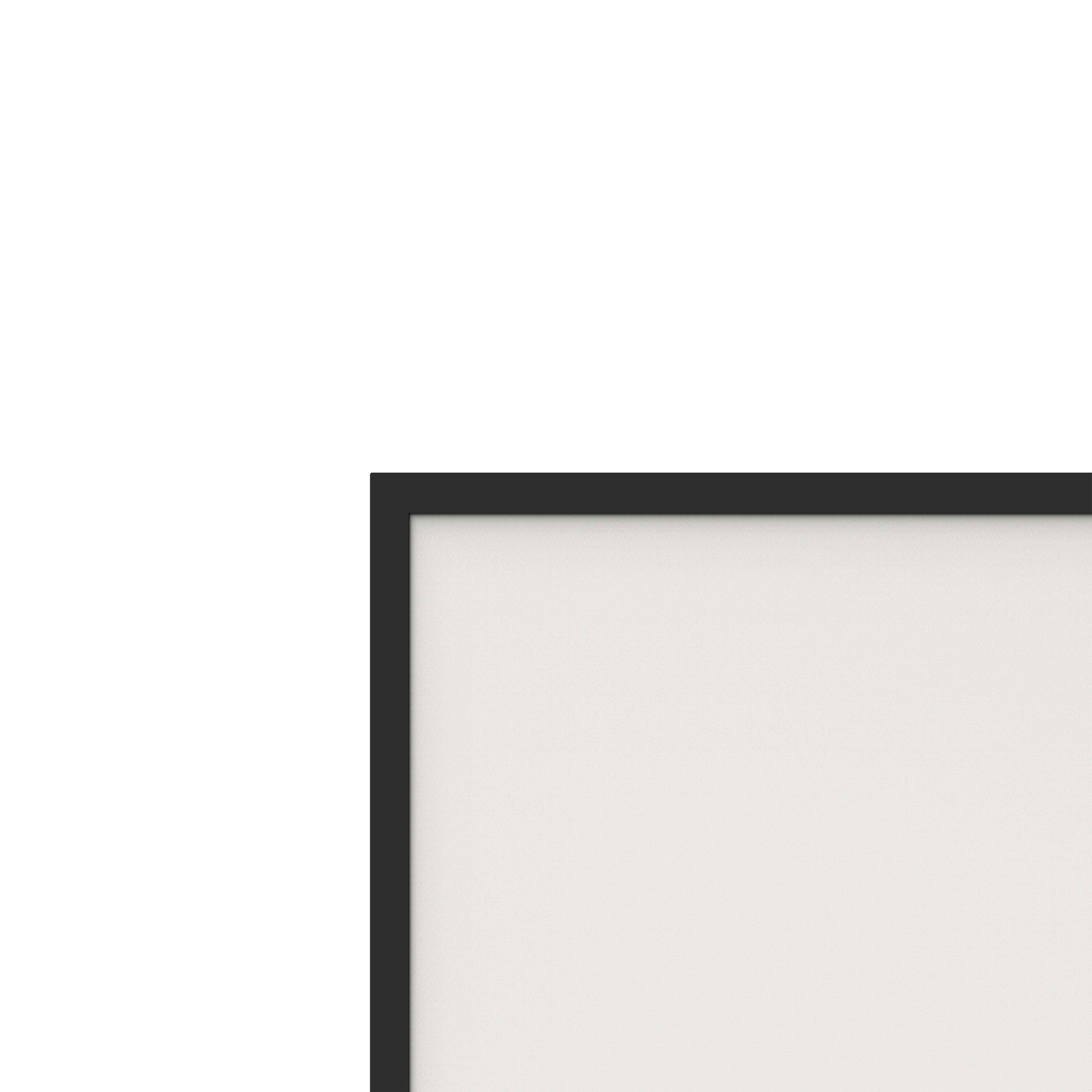 Jemison Matt Black Aluminium effect Square Neutral white LED Light panel (L)595mm