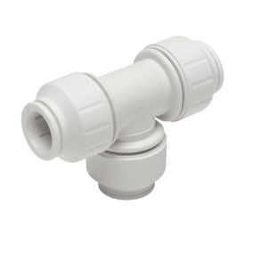 JG Speedfit White Push-fit Equal Pipe tee (Dia)15mm x 15mm x 15mm