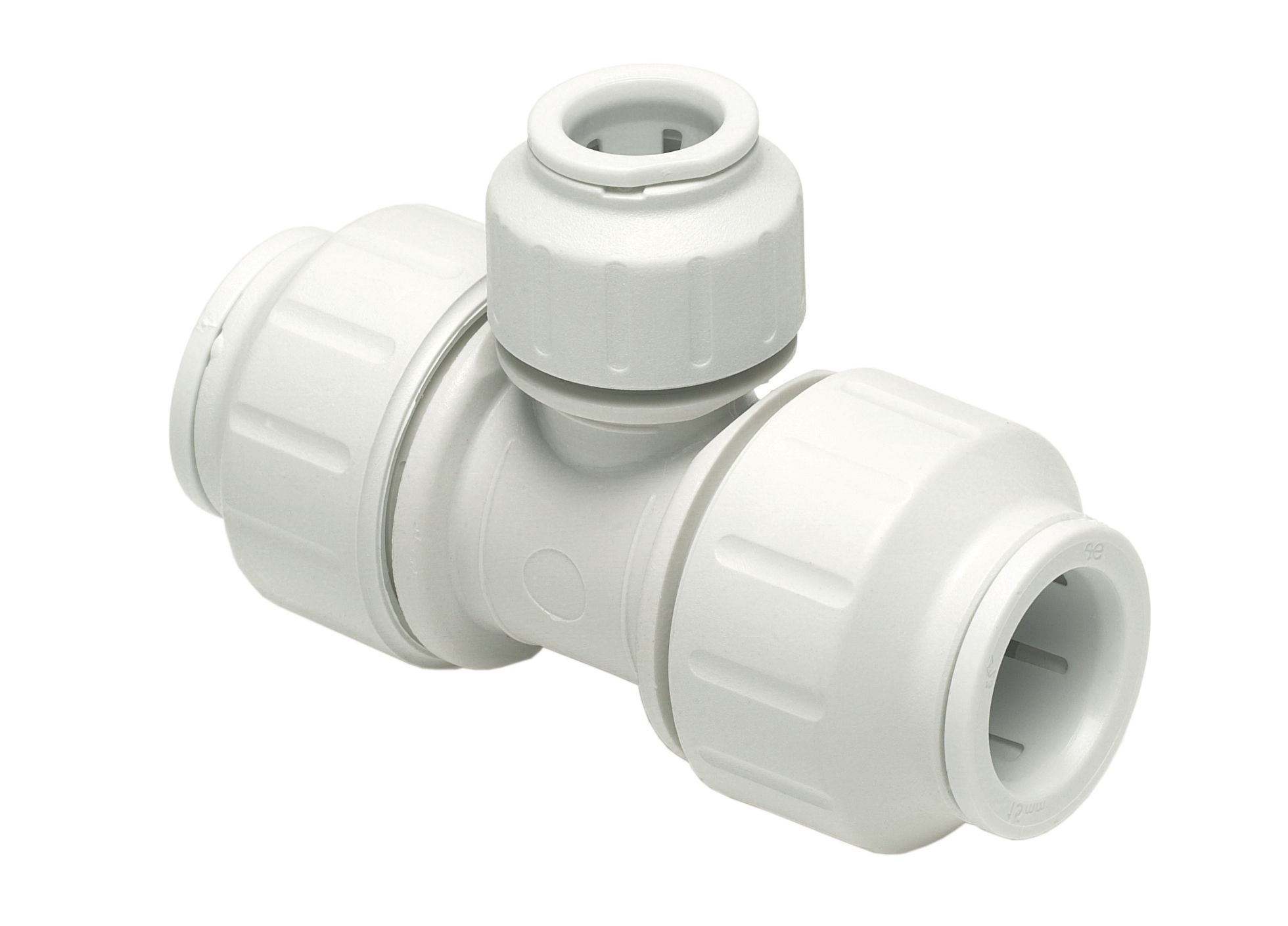 JG Speedfit White Push-fit Reducing Pipe tee (Dia)22mm x 22mm x 15mm