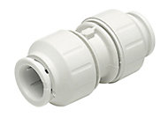JG Speedfit White Push-fit Straight Connector (Dia)15mm, Pack of 10