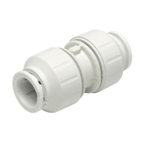 JG Speedfit White Push-fit Straight Connector (Dia)15mm, Pack of 10