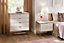 Jigsaw White 1 Drawer Bedside table (H)410mm (W)450mm (D)395mm