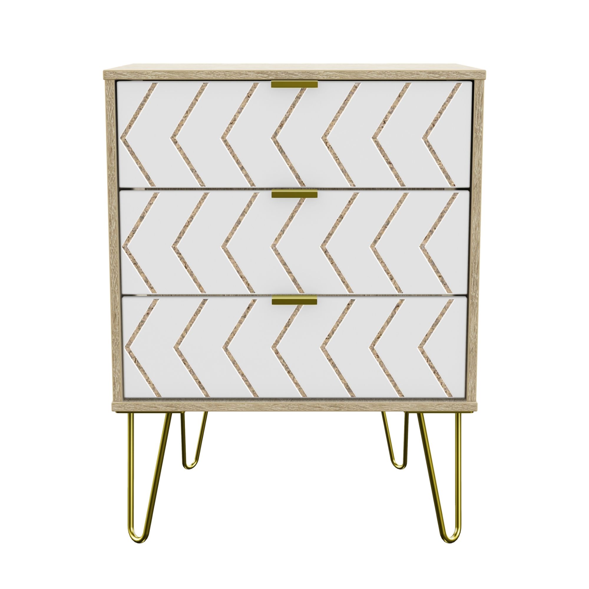 Jigsaw White 3 door 3 drawer Sideboard (H)740mm (W)575mm
