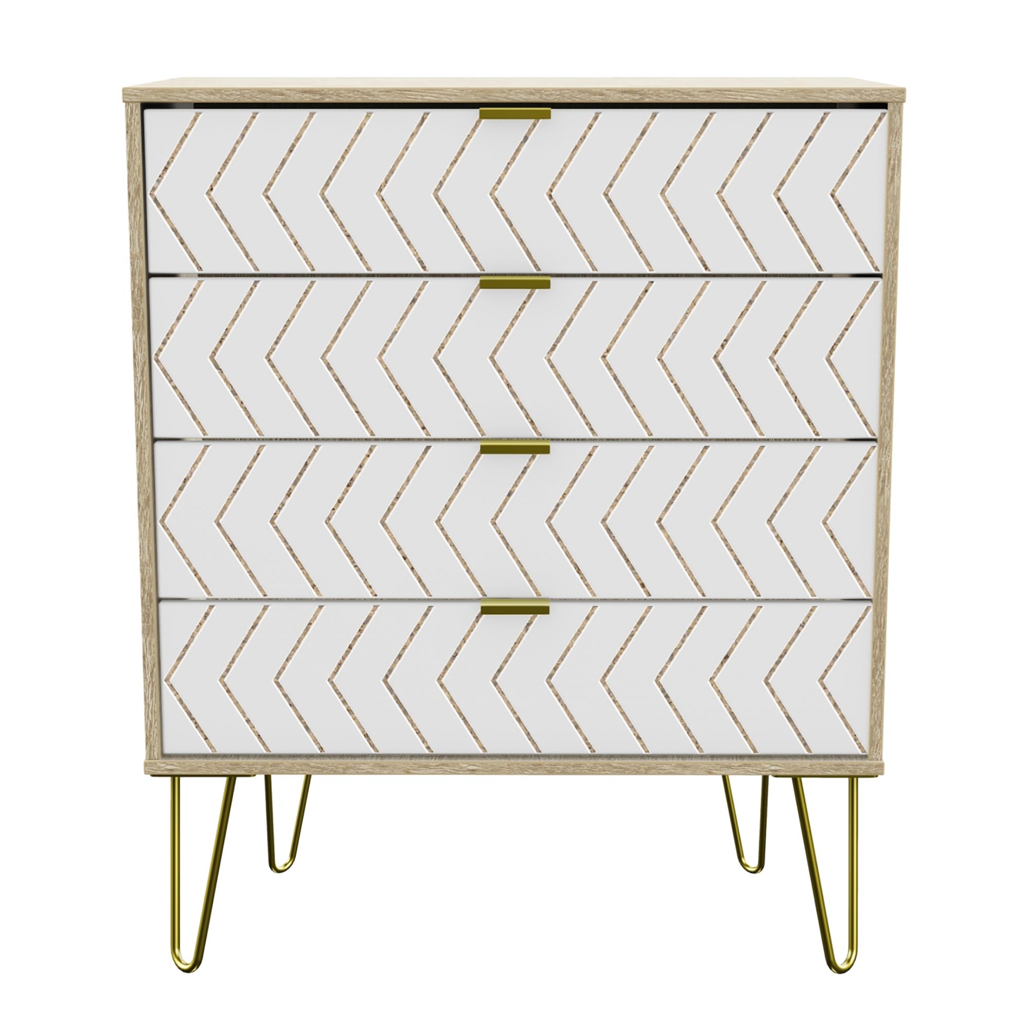 Jigsaw White 4 Drawer Chest of drawers (H)910mm (W)765mm (D)395mm