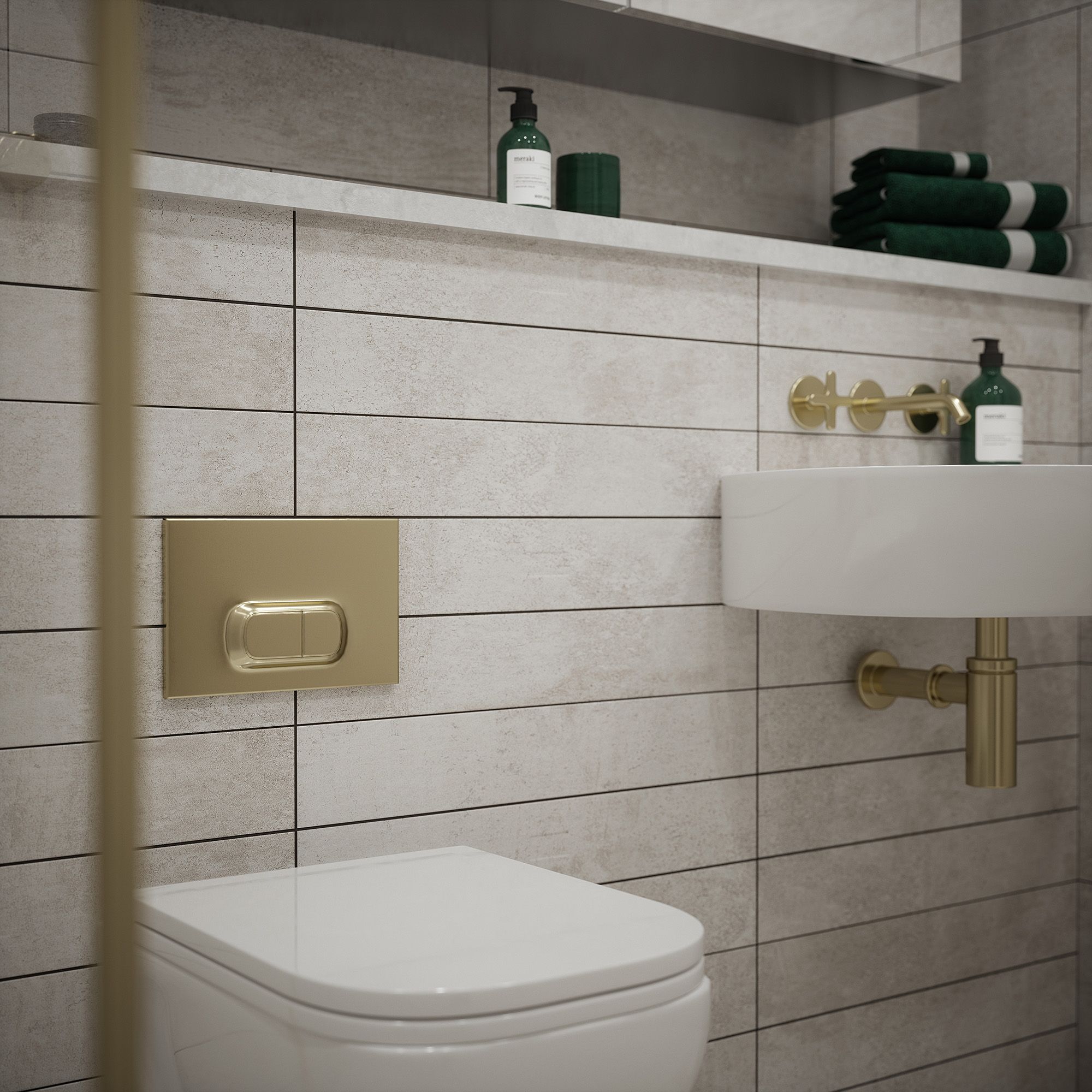 Johnson Tiles Ashlar Crafted Grey Matt Scored Stone effect Ceramic Indoor Wall Tile Sample