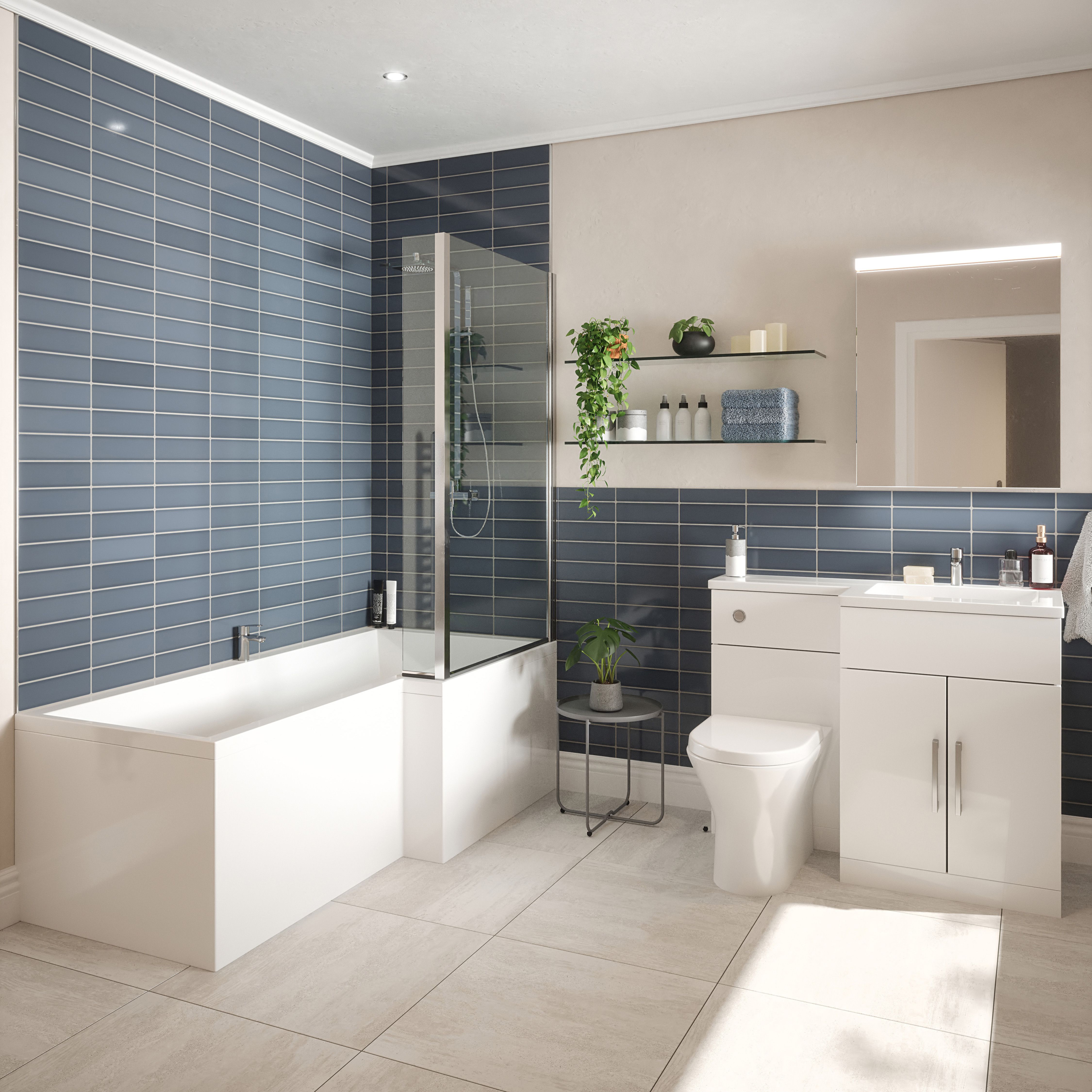 Johnson Tiles Ashlar Crafted Grey Matt Stone effect Textured Porcelain Indoor Wall & floor Tile Sample