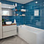 Johnson Tiles Bevel Azure Gloss Ceramic Wall Tile Sample