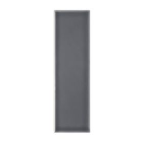 Johnson Tiles Mayfair Dark grey Gloss Ceramic Indoor Wall tile Sample