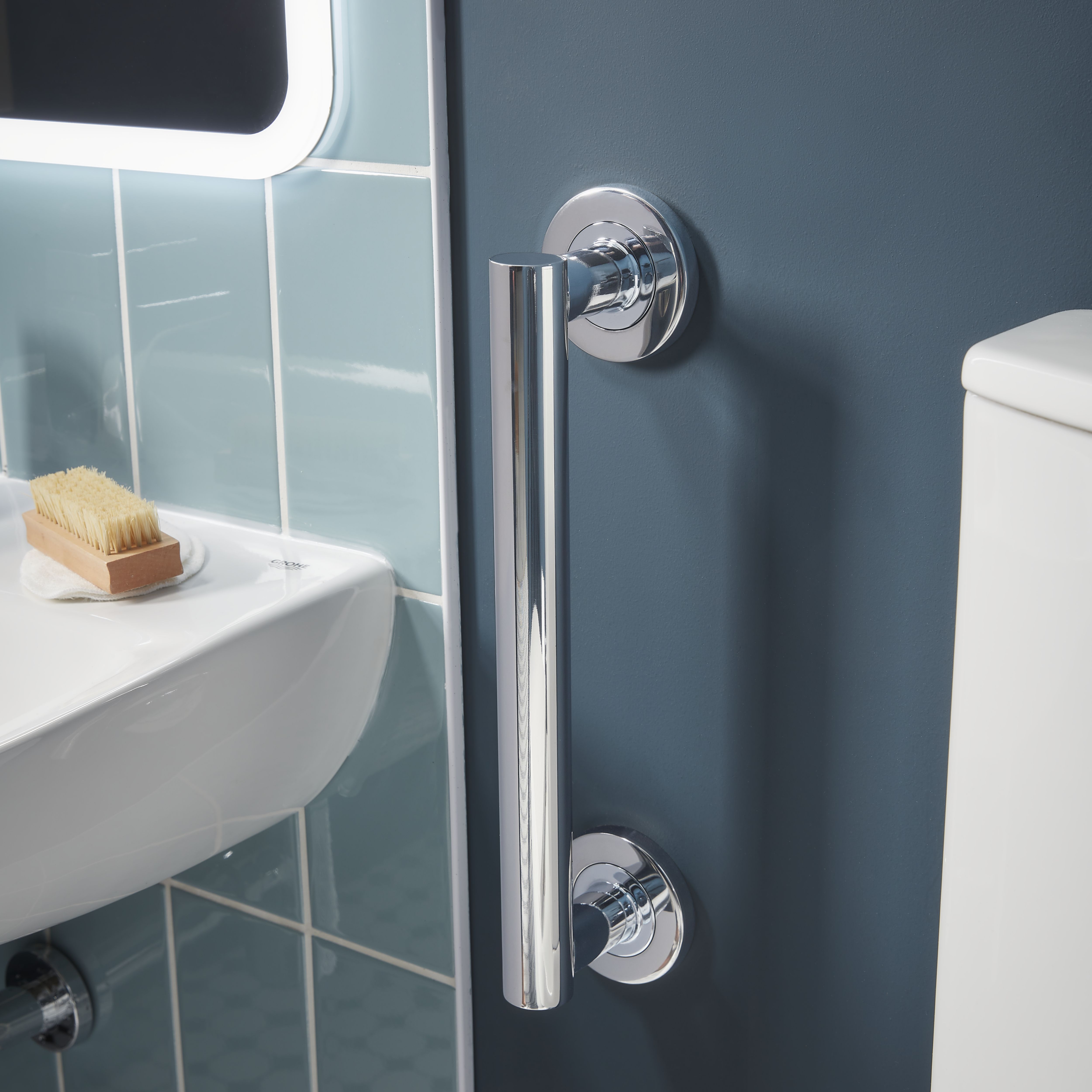 Johnson Tiles Veneto Blue Gloss Ceramic Indoor Wall tile, Pack of 50, (L)200mm (W)100mm
