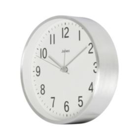 Jones California Contemporary Silver effect Quartz Mantle clock