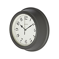 Jones Can Contemporary Grey Quartz Clock