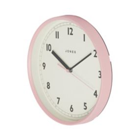 Jones Dime Contemporary Pink Quartz Clock