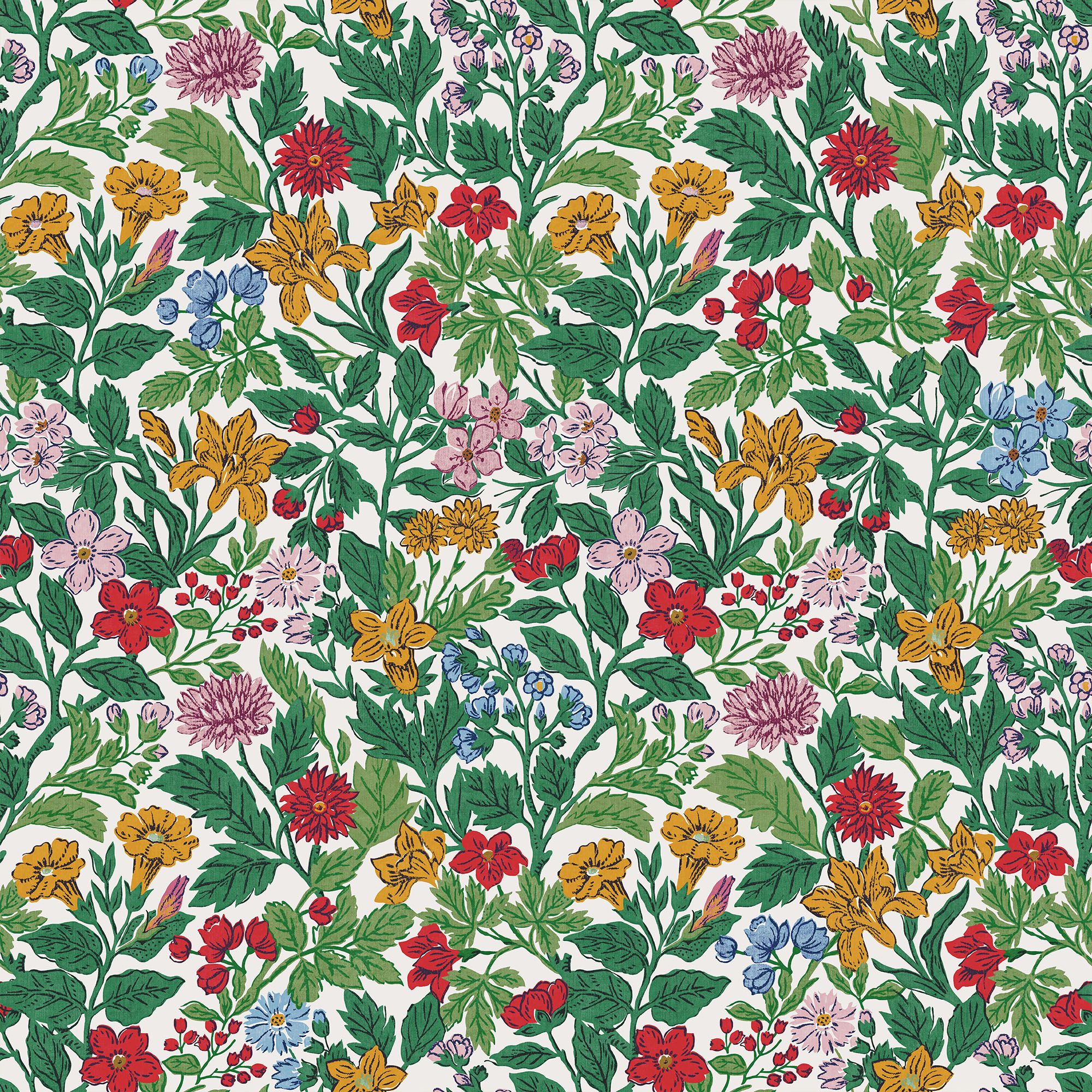 Joules Arts & crafts Multicolour Floral Smooth Wallpaper Sample
