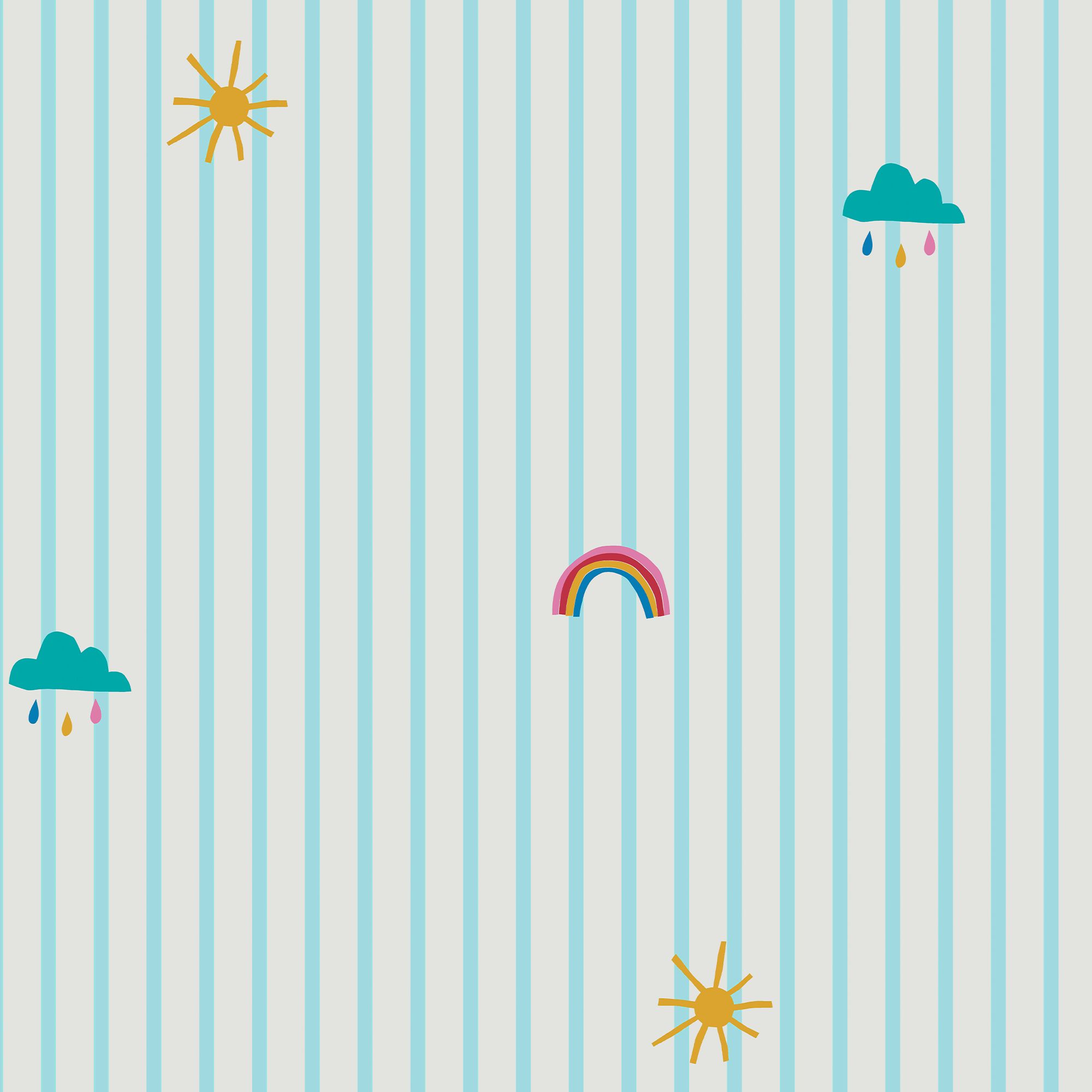 Joules Blue Whatever the weather icons Smooth Wallpaper Sample
