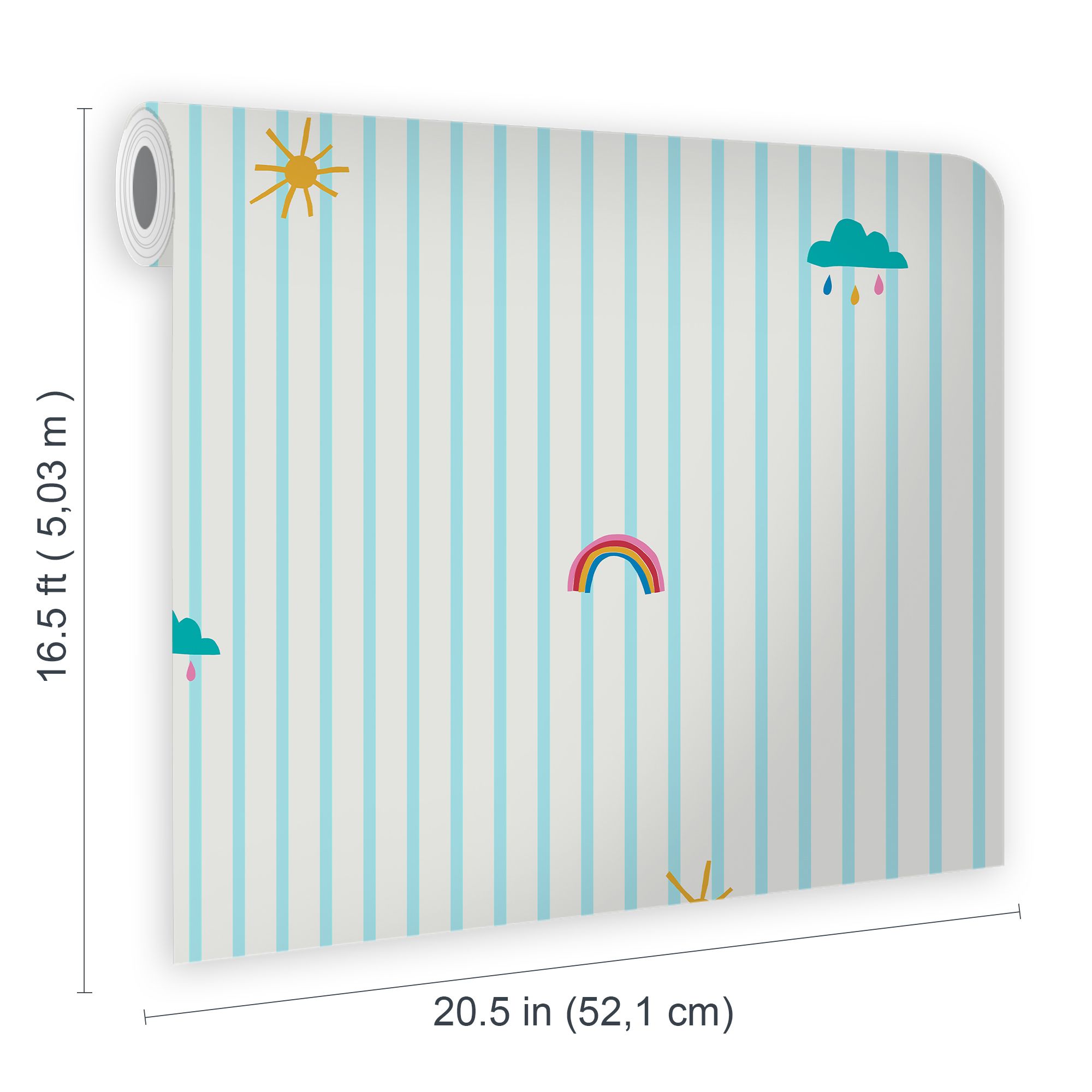 Joules Blue Whatever the weather icons Smooth Wallpaper Sample