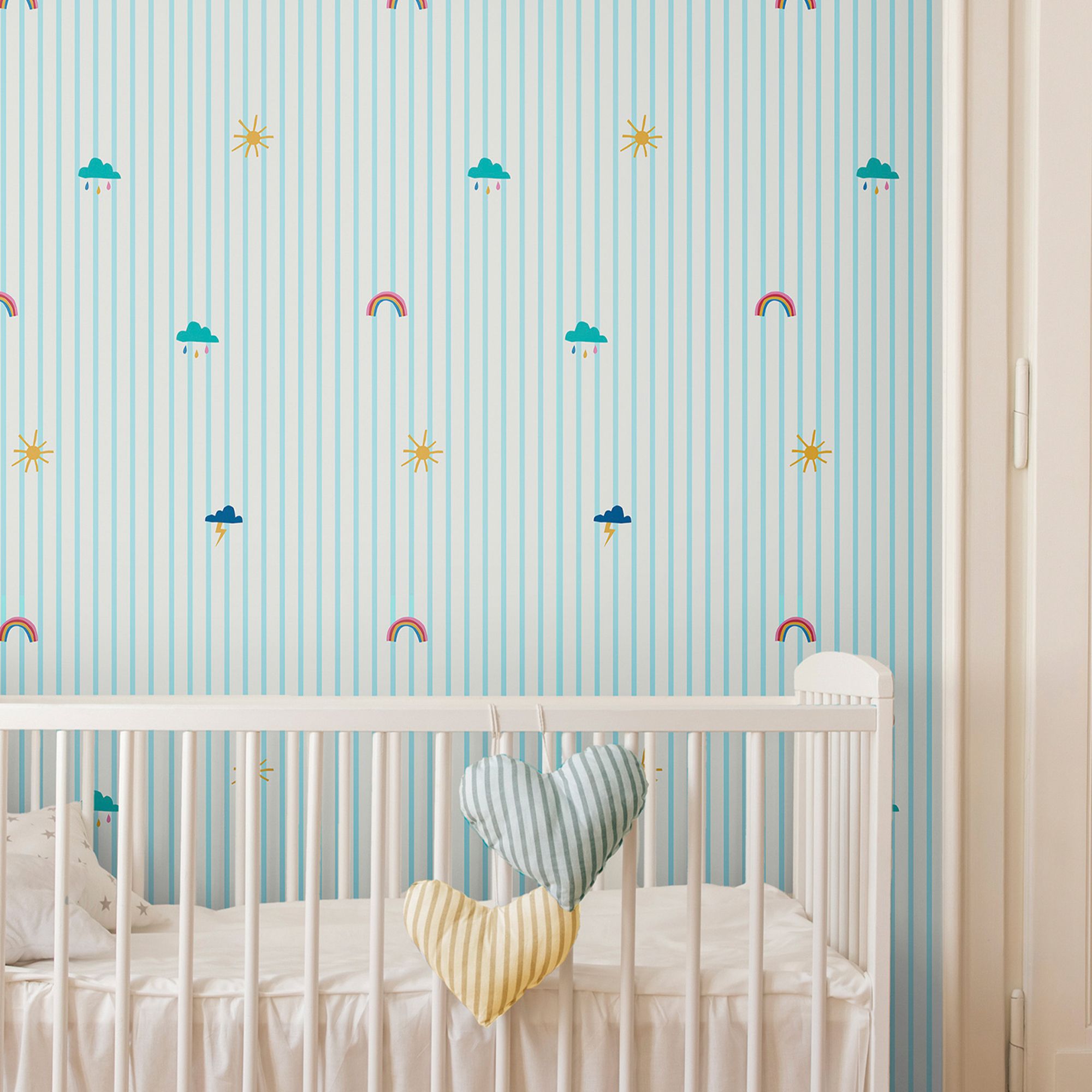 Joules Blue Whatever the weather icons Smooth Wallpaper Sample