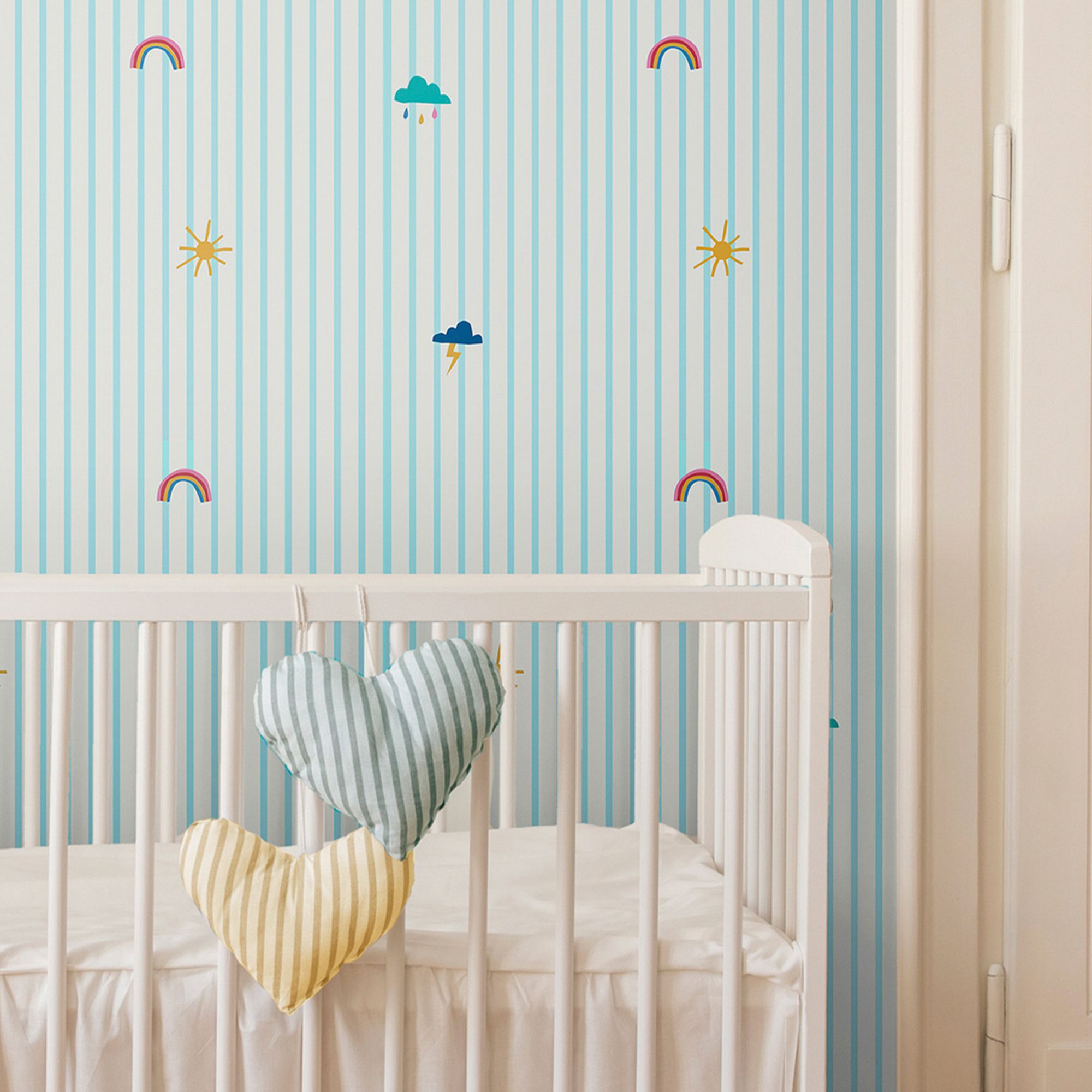 Joules Blue Whatever the weather icons Smooth Wallpaper Sample