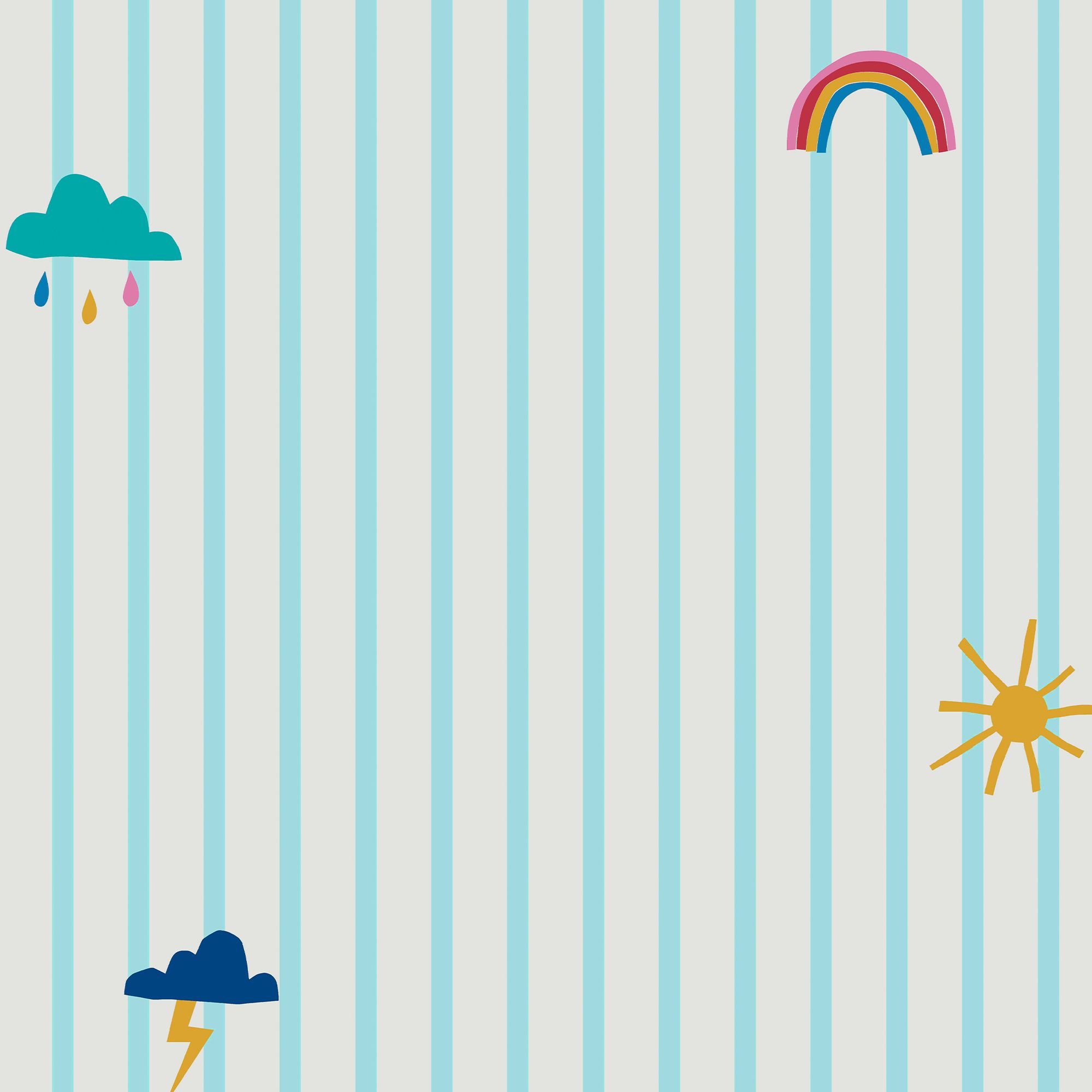 Joules Blue Whatever the weather icons Smooth Wallpaper Sample