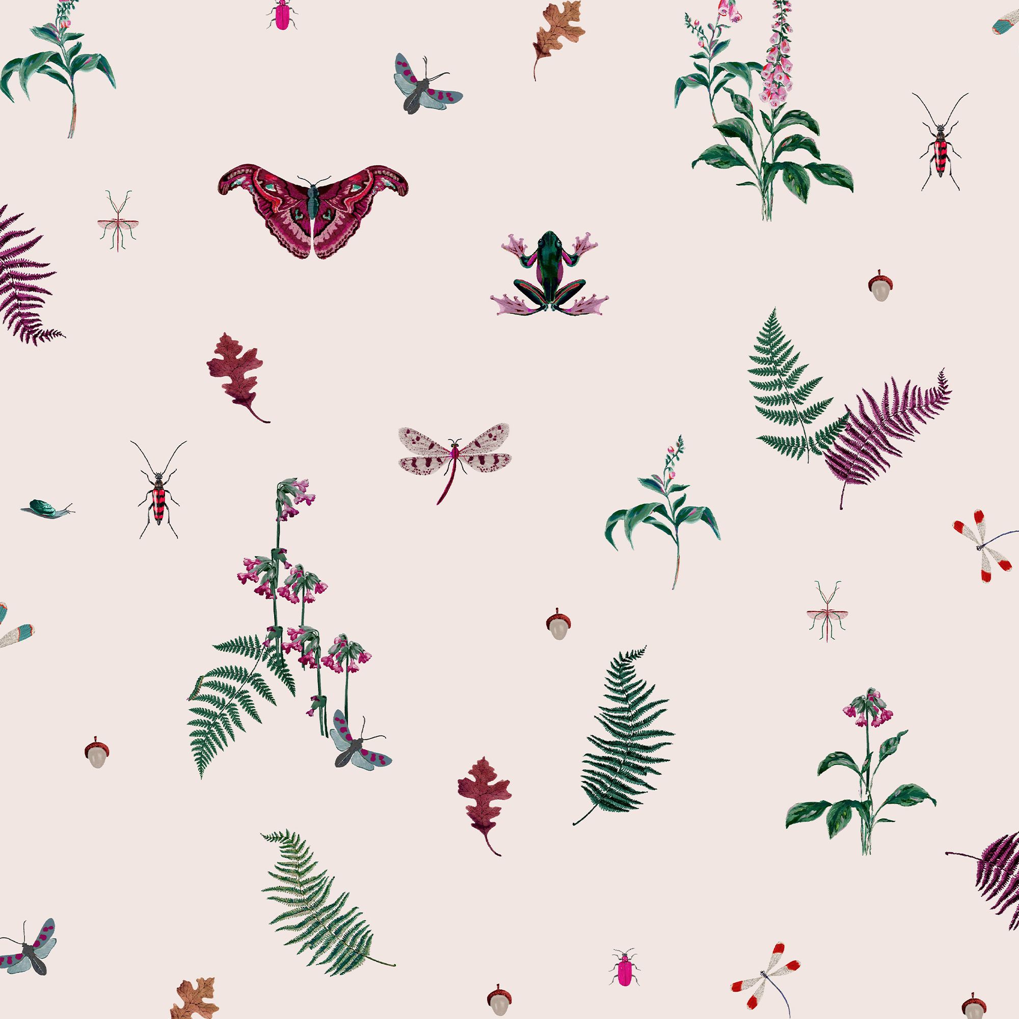 Joules Blush creme Midnight beasts Smooth Wallpaper Sample