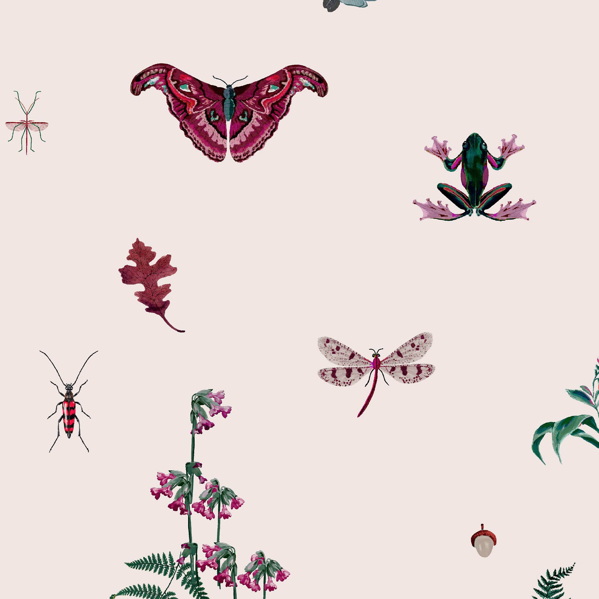 Joules Blush creme Midnight beasts Smooth Wallpaper Sample