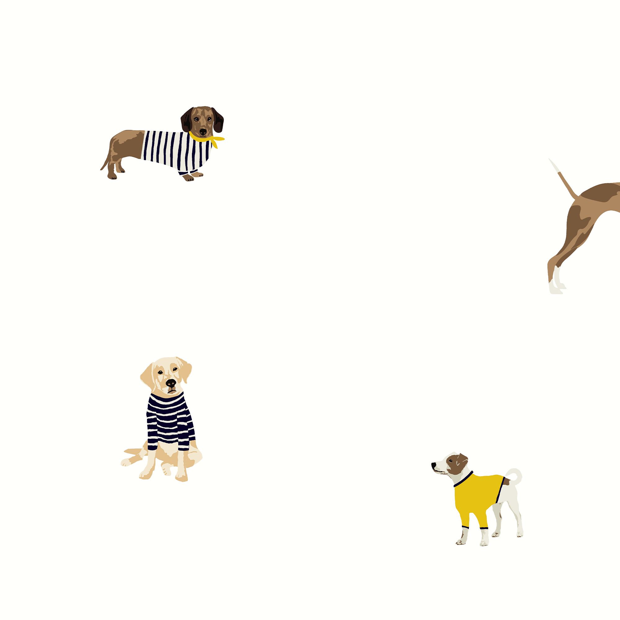 Joules Cream Harbour dog Smooth Wallpaper