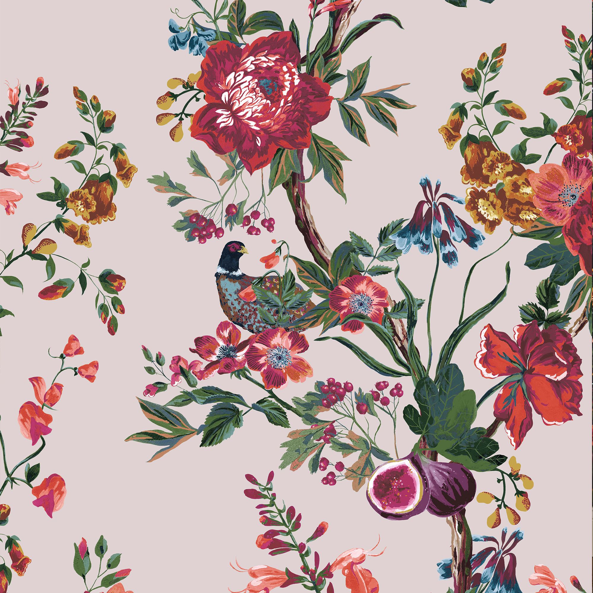 Joules Multicolour Floral forest Smooth Wallpaper Sample