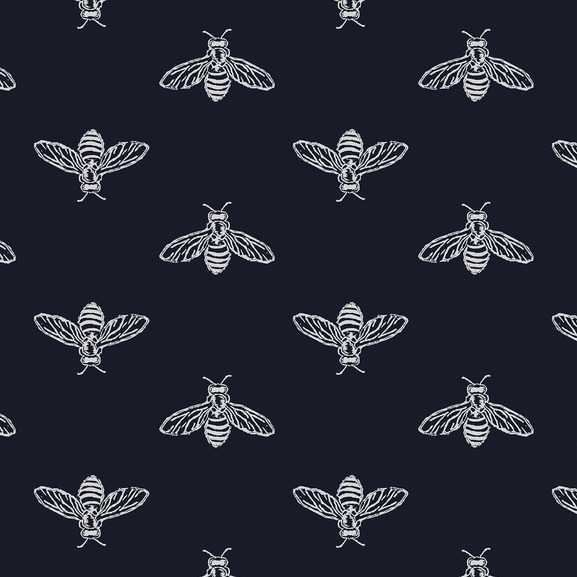 Joules Navy Bee Smooth Wallpaper Sample