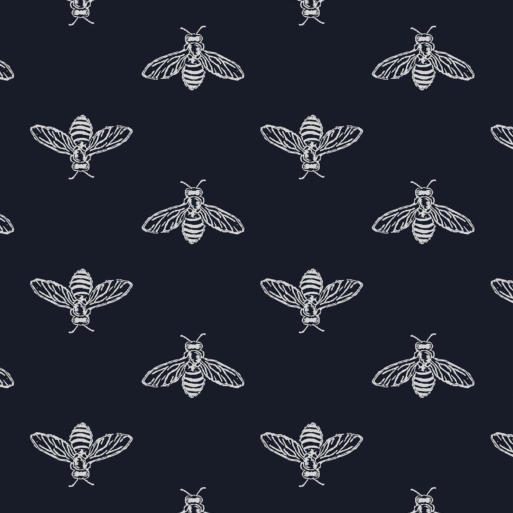 Joules Navy Bee Smooth Wallpaper