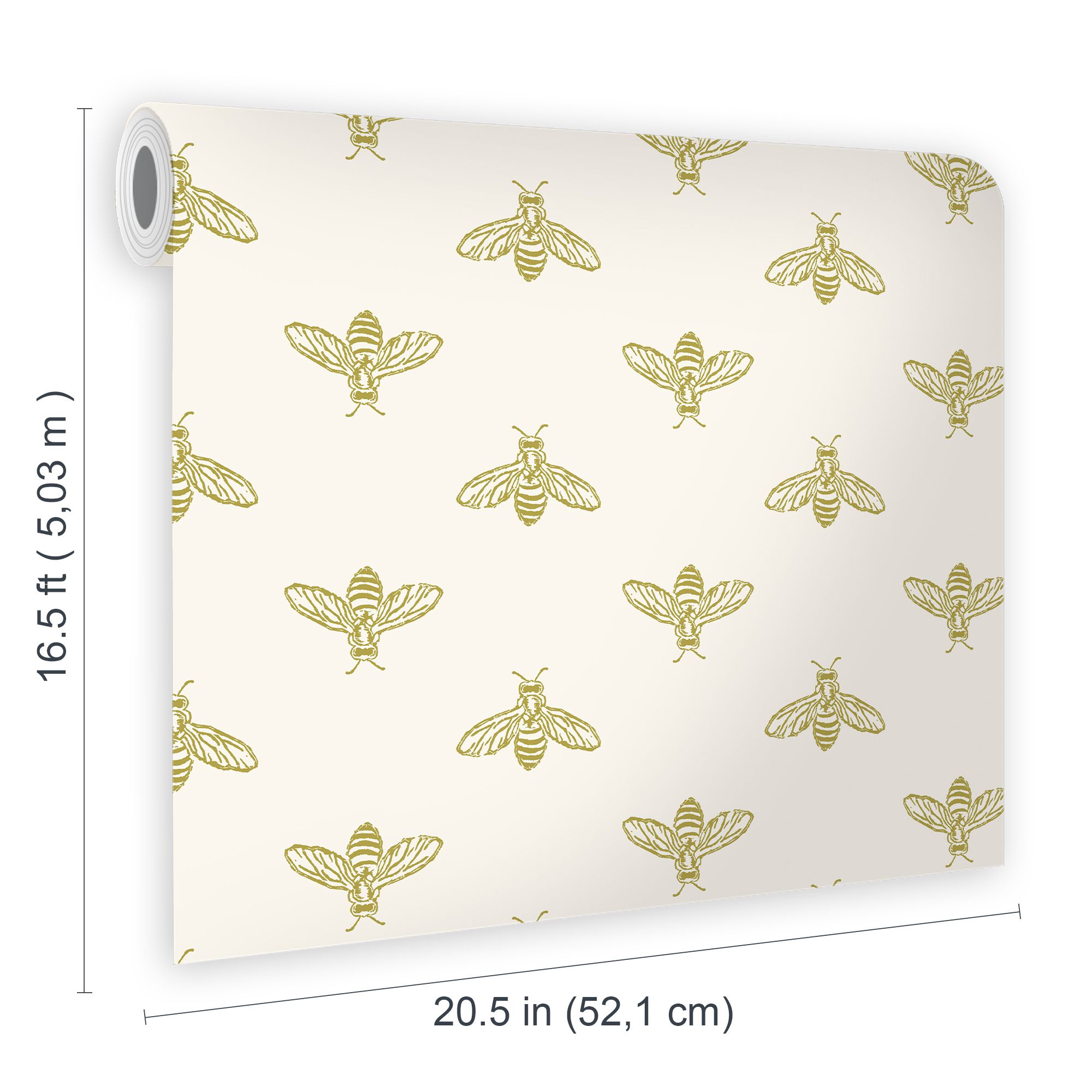 Joules Yellow Bee Smooth Wallpaper Sample