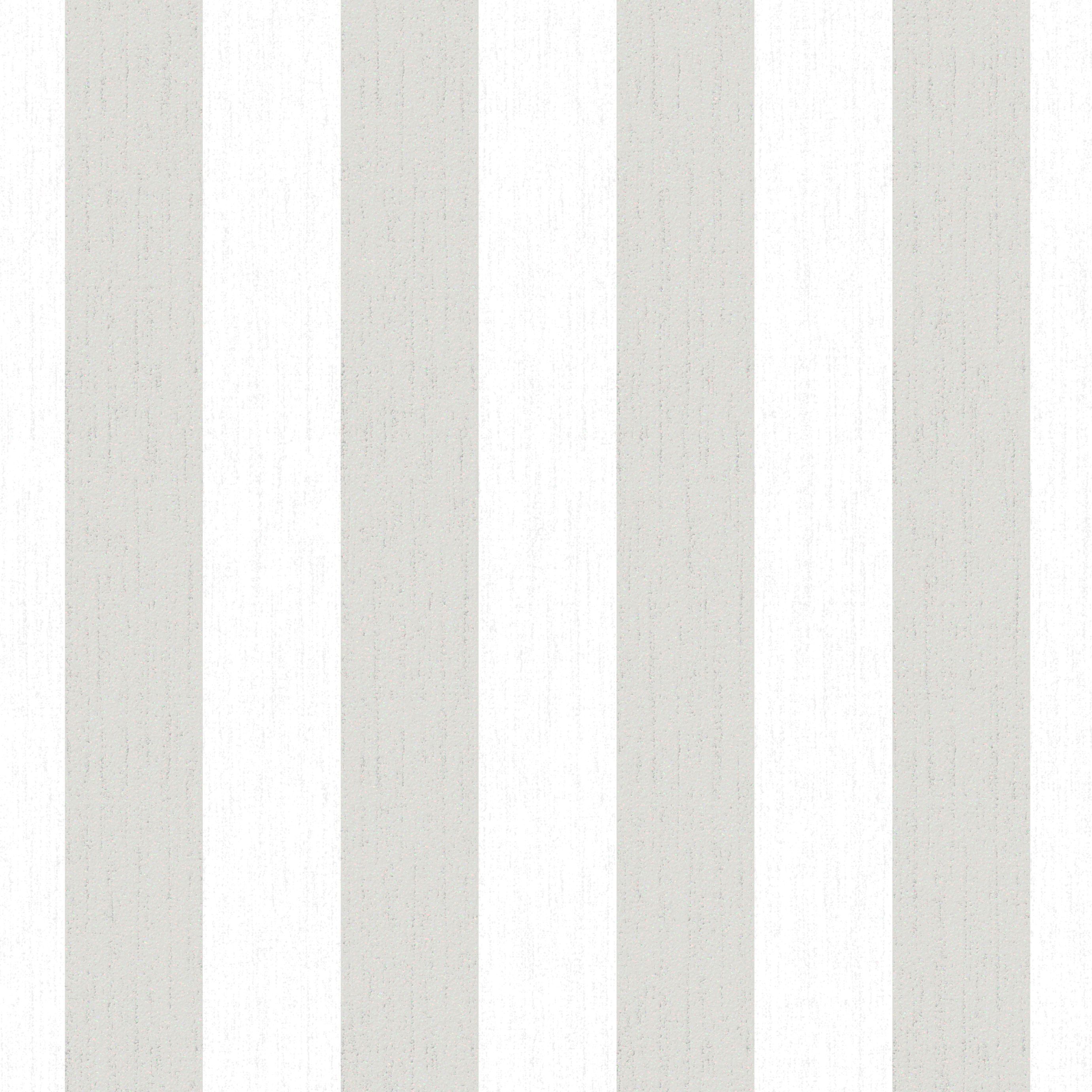 Julien MacDonald Glitterati White Silver glitter effect Striped Textured Wallpaper Sample
