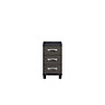 Juno Textured Black & graphite 3 Drawer Chest of drawers (H)710mm (W)400mm (D)420mm