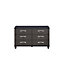 Juno Textured Black & graphite 6 Drawer Chest of drawers (H)710mm (W)1200mm (D)420mm