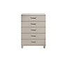 Juno Textured Cashmere elm effect 5 Drawer Chest of drawers (H)1100mm (W)800mm (D)420mm
