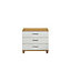 Juno Textured White oak effect 3 Drawer Chest of drawers (H)710mm (W)800mm (D)420mm