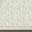 K2 Lucy Duck egg & yellow Floral Smooth Wallpaper