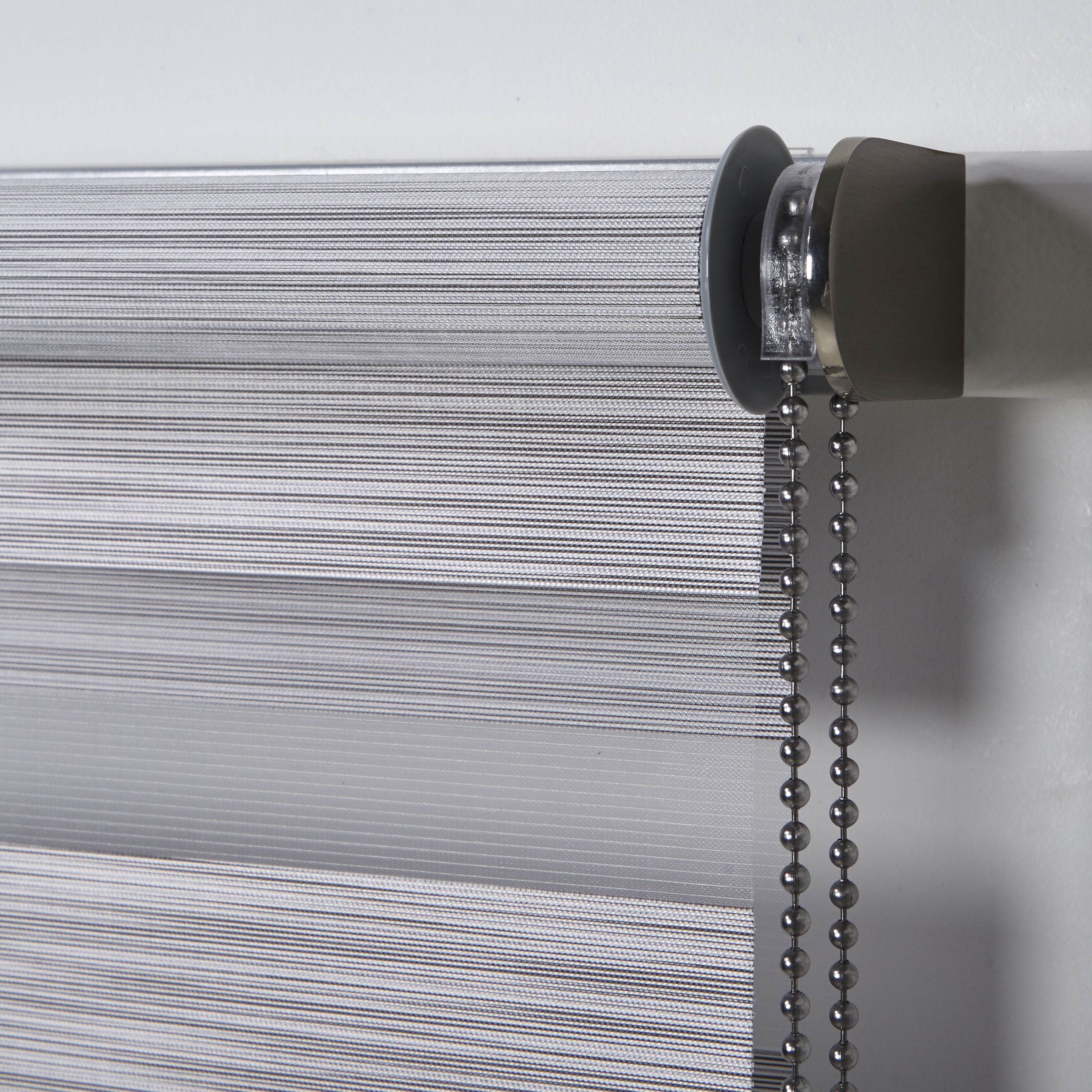 Kala Corded Grey Striped Day & night Roller blind (W)120cm (L)180cm