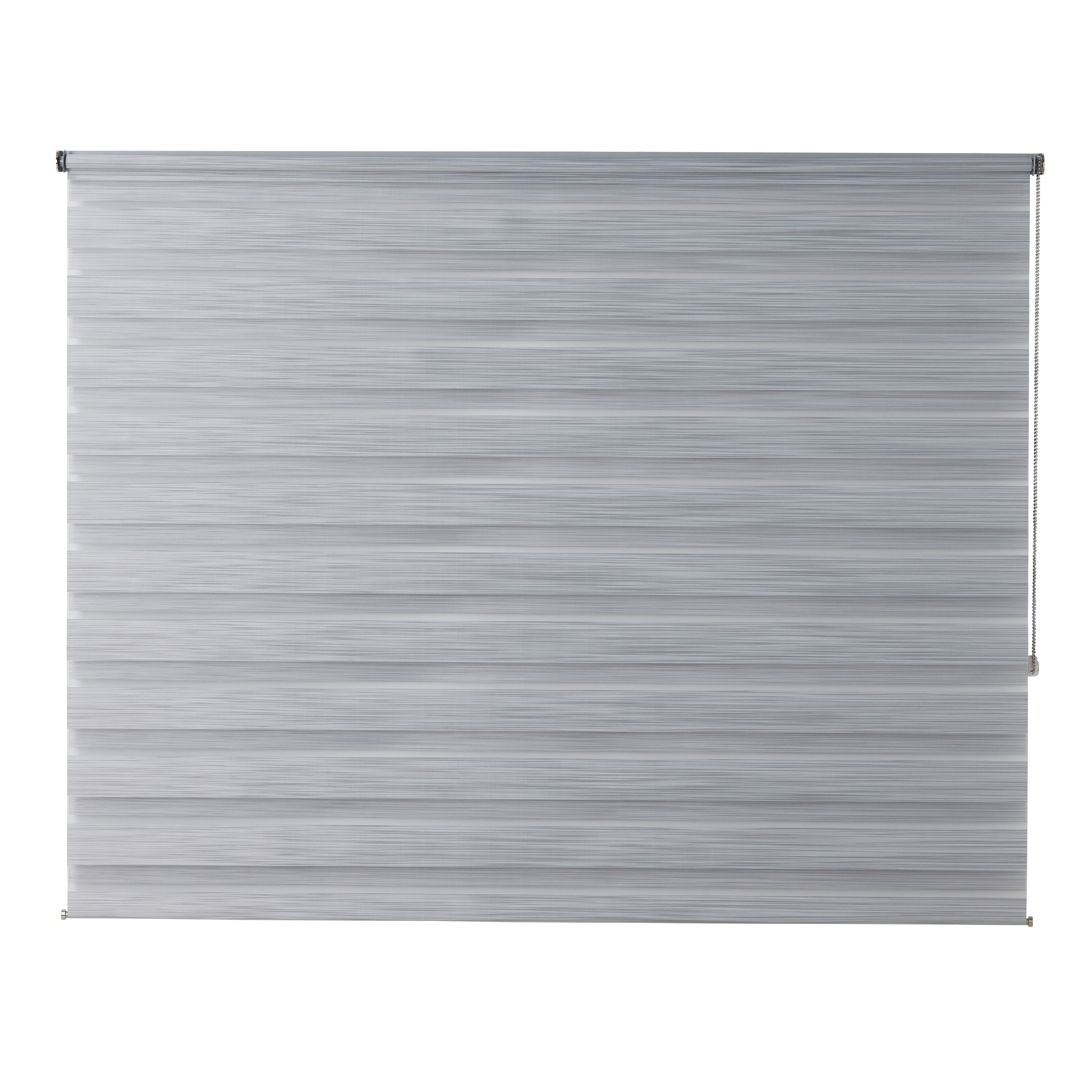 Kala Corded Grey Striped Day & night Roller Blind (W)180cm (L)240cm