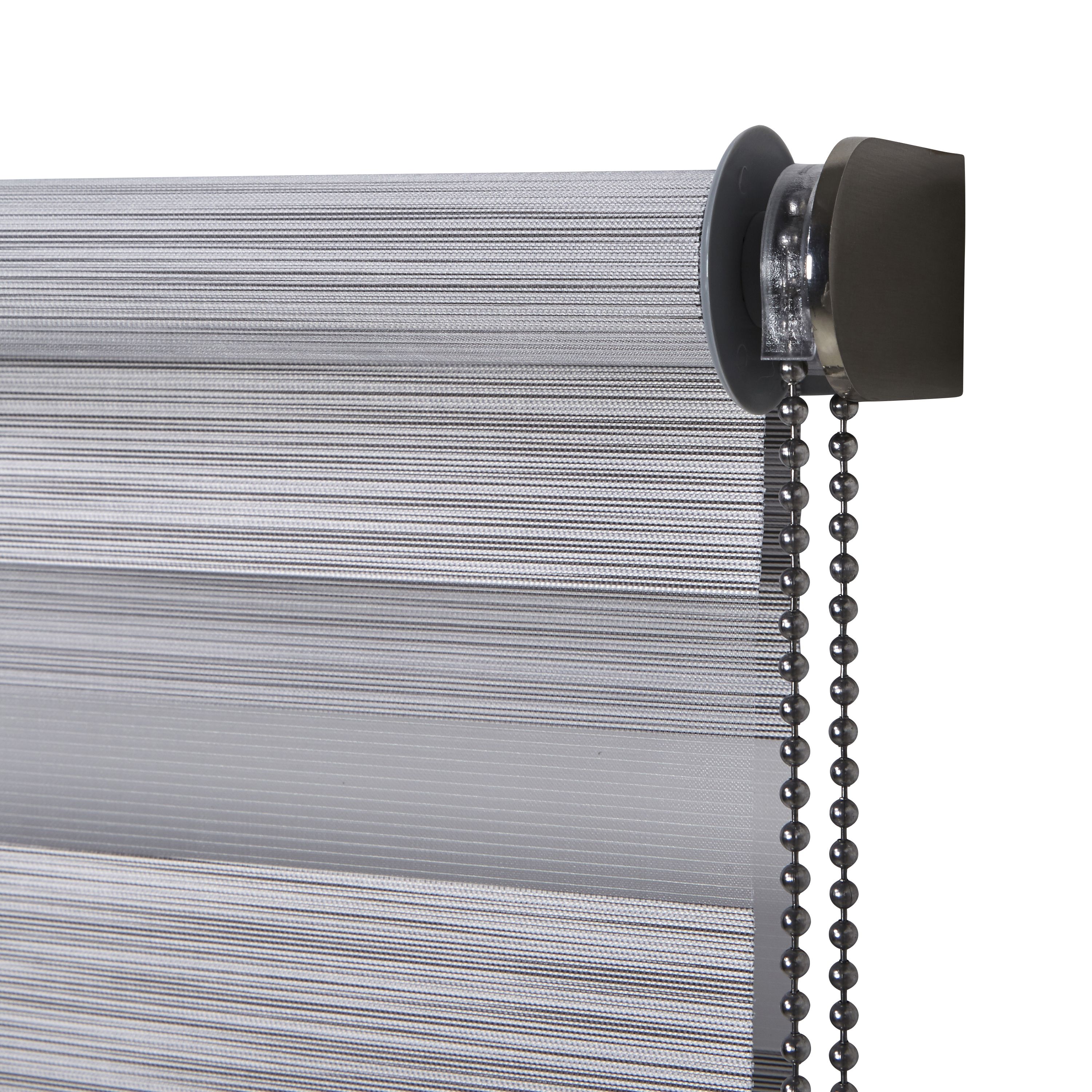 Kala Corded Grey Striped Day & night Roller blind (W)90cm (L)180cm