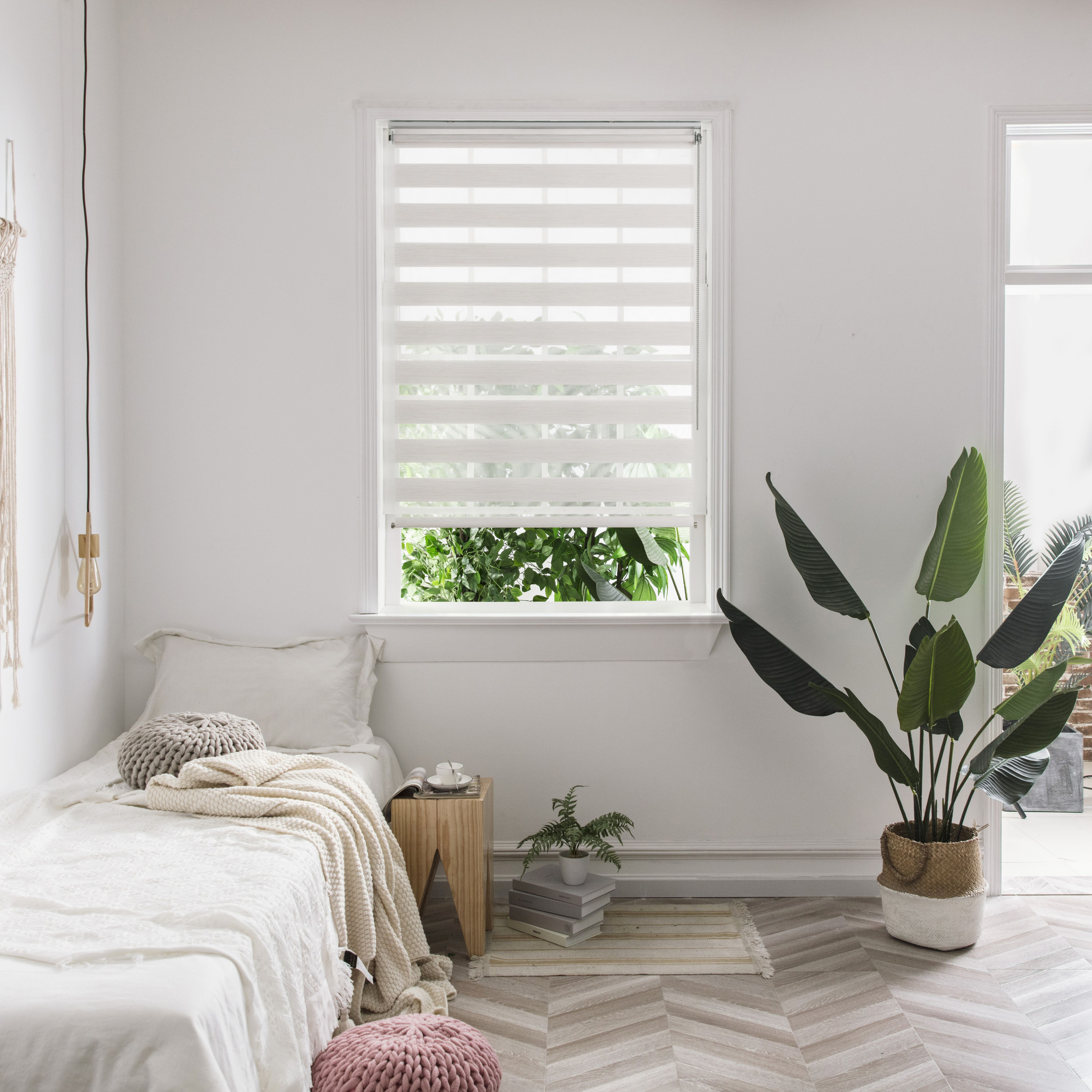 Kala Corded Natural Striped Day & night Roller Blind (W)160cm (L)240cm