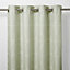 Kalay Light green Geometric Unlined Eyelet Curtain (W)167cm (L)228cm, Single