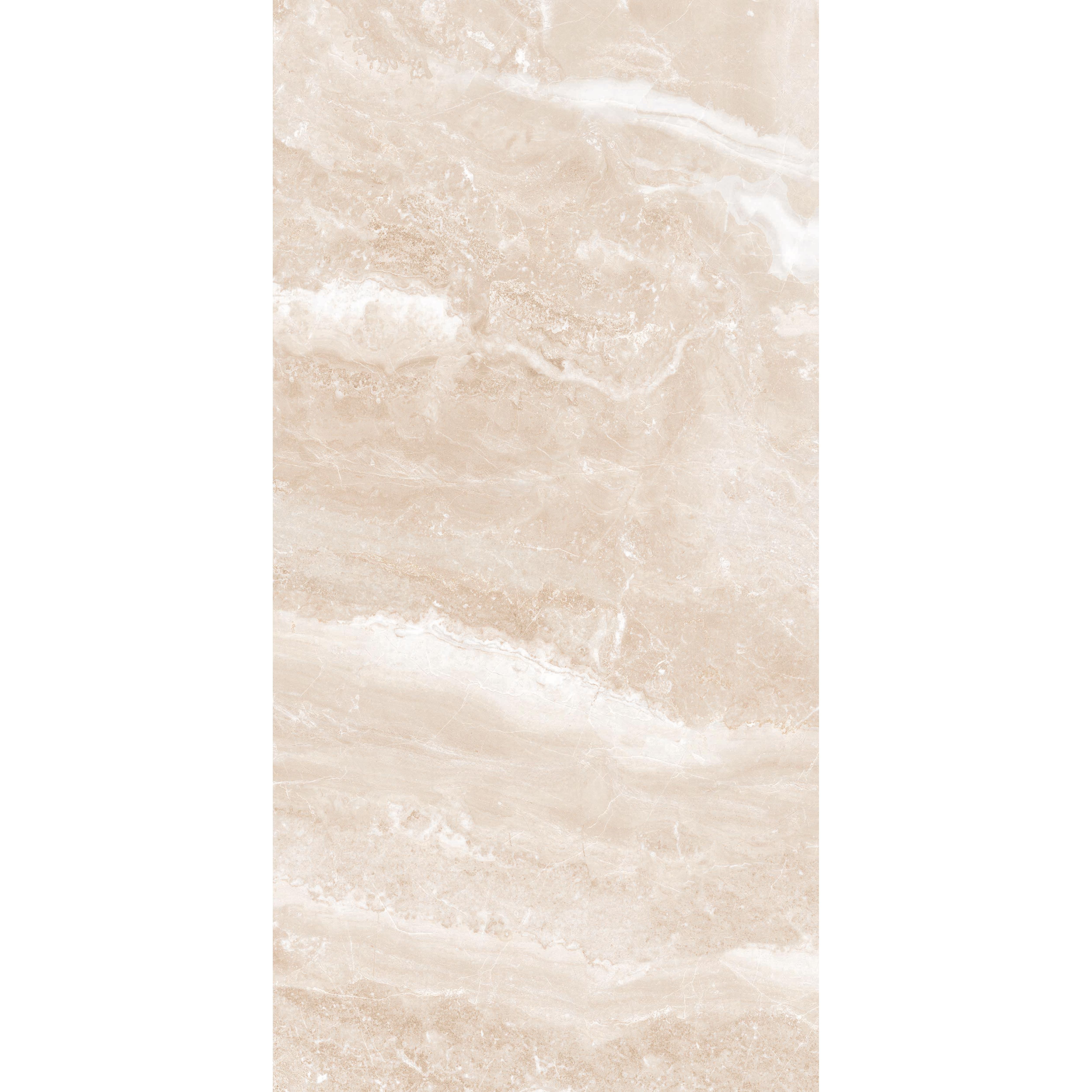 Kale Bursa Beige Matt Marble & stone effect Porcelain Indoor Wall & floor Tile, Pack of 6, (L)600mm (W)300mm