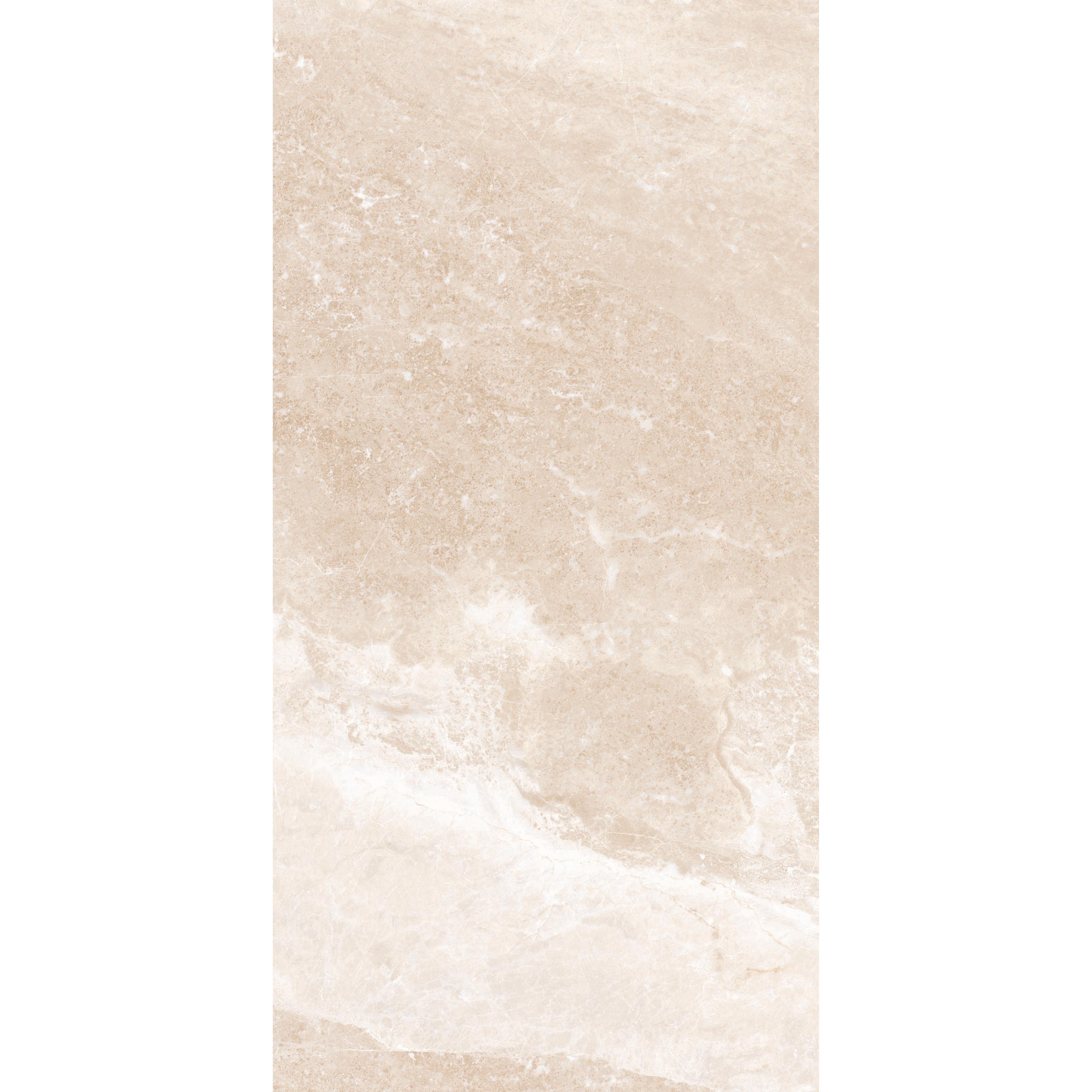 Kale Bursa Beige Matt Marble & stone effect Porcelain Indoor Wall & floor Tile, Pack of 6, (L)600mm (W)300mm