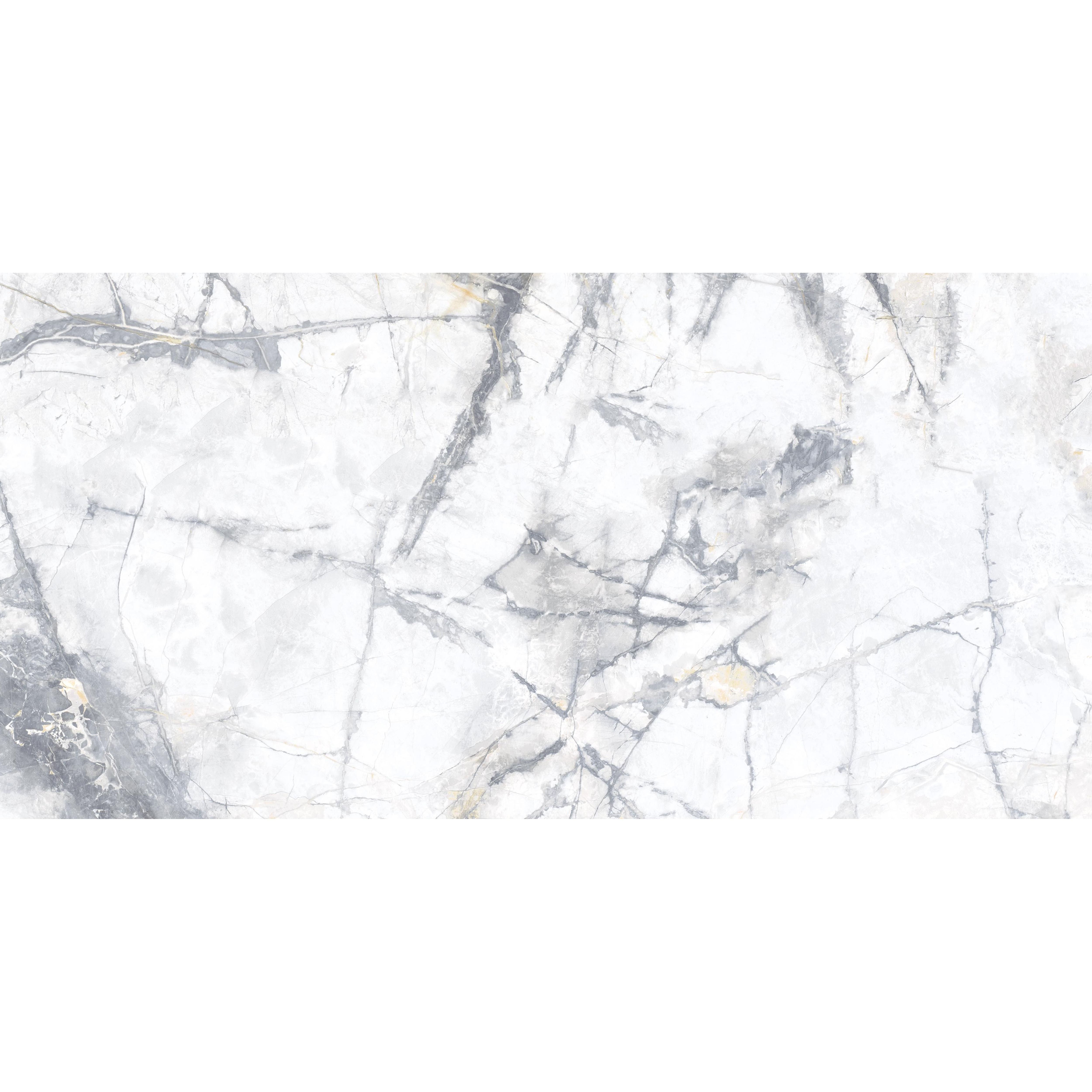 Kale Calcutta White & Gold Matt Marble effect Ceramic Wall & floor Tile Sample