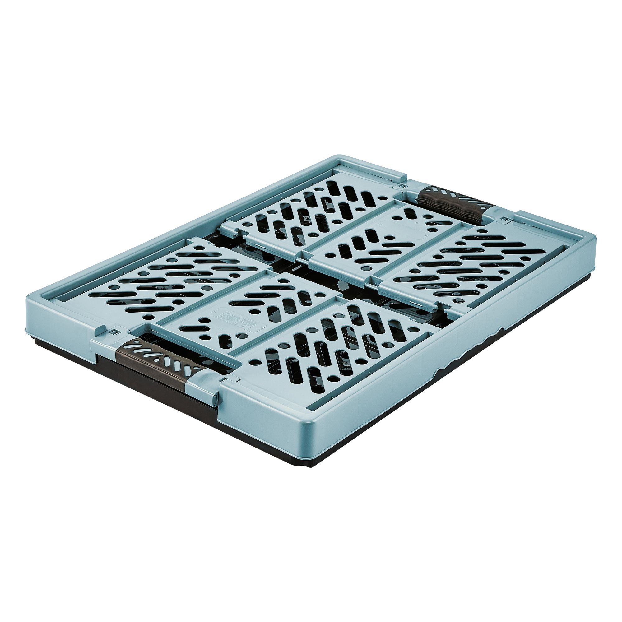 Keeeper Tough Nordic blue Plastic Large Foldable Storage crate (H)37cm (W)28cm (D)54cm