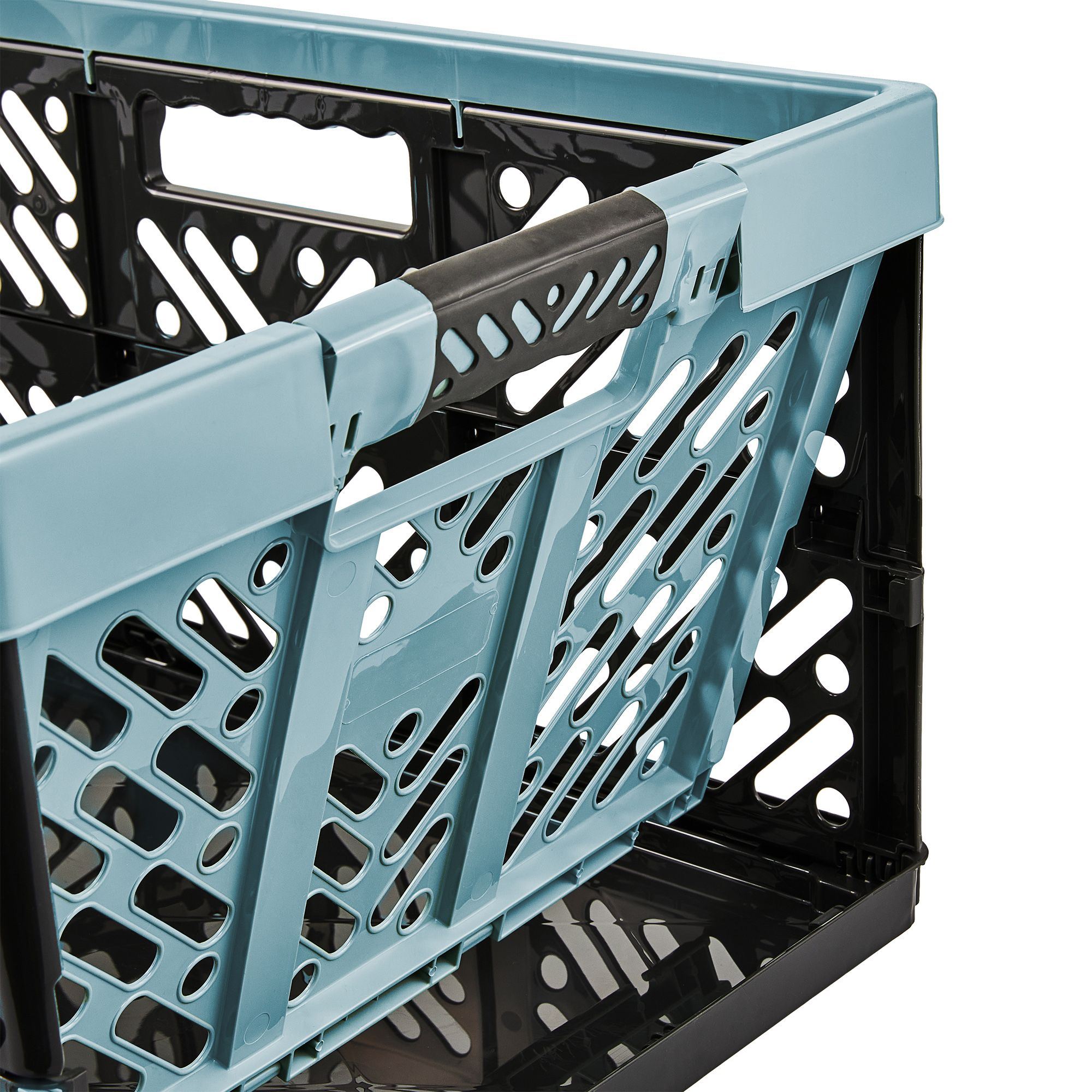 Keeeper Tough Nordic blue Plastic Large Foldable Storage crate (H)37cm (W)28cm (D)54cm