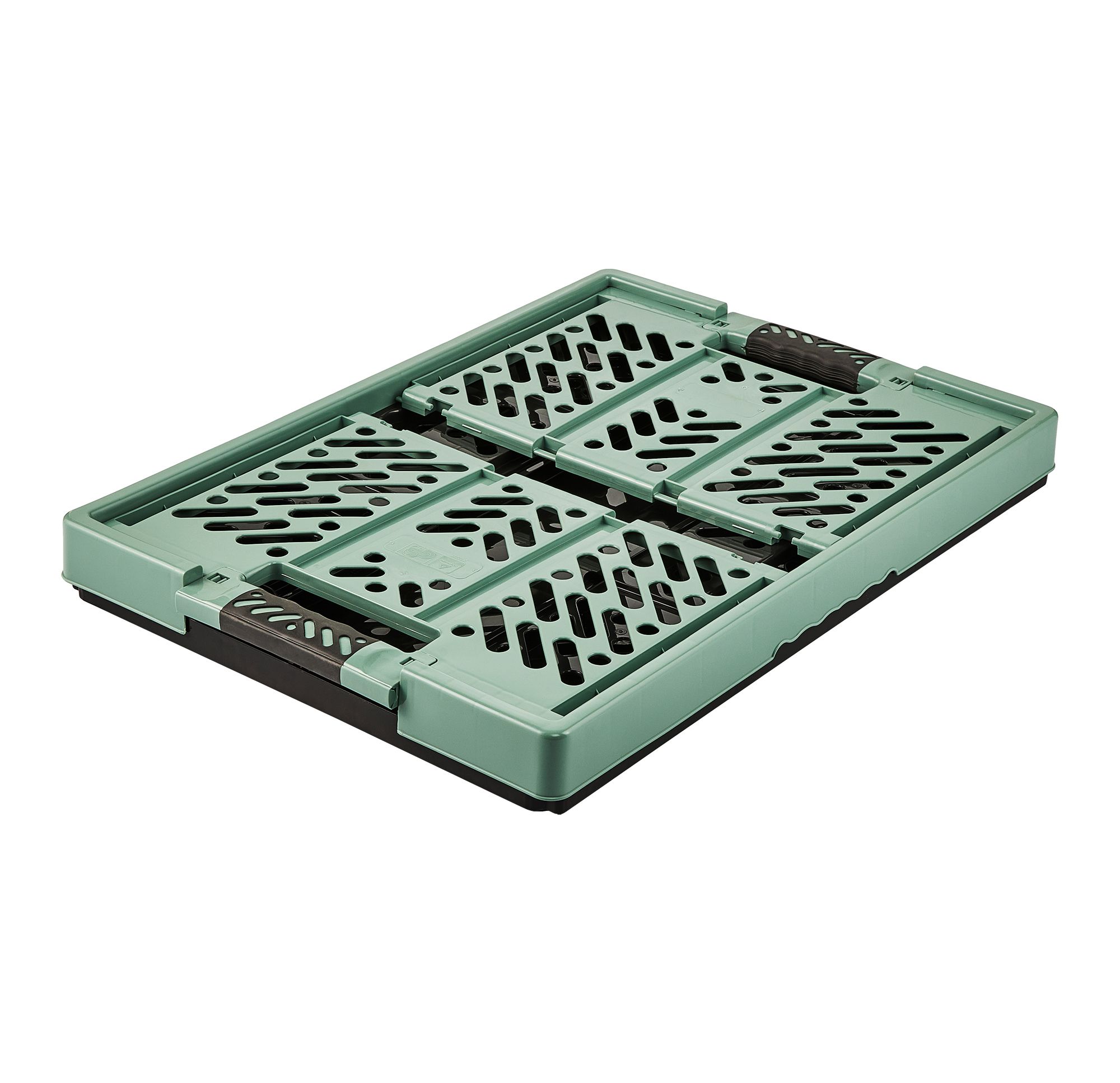 Keeeper Tough Nordic green Plastic Large Foldable Storage crate (H)37cm (W)28cm (D)54cm