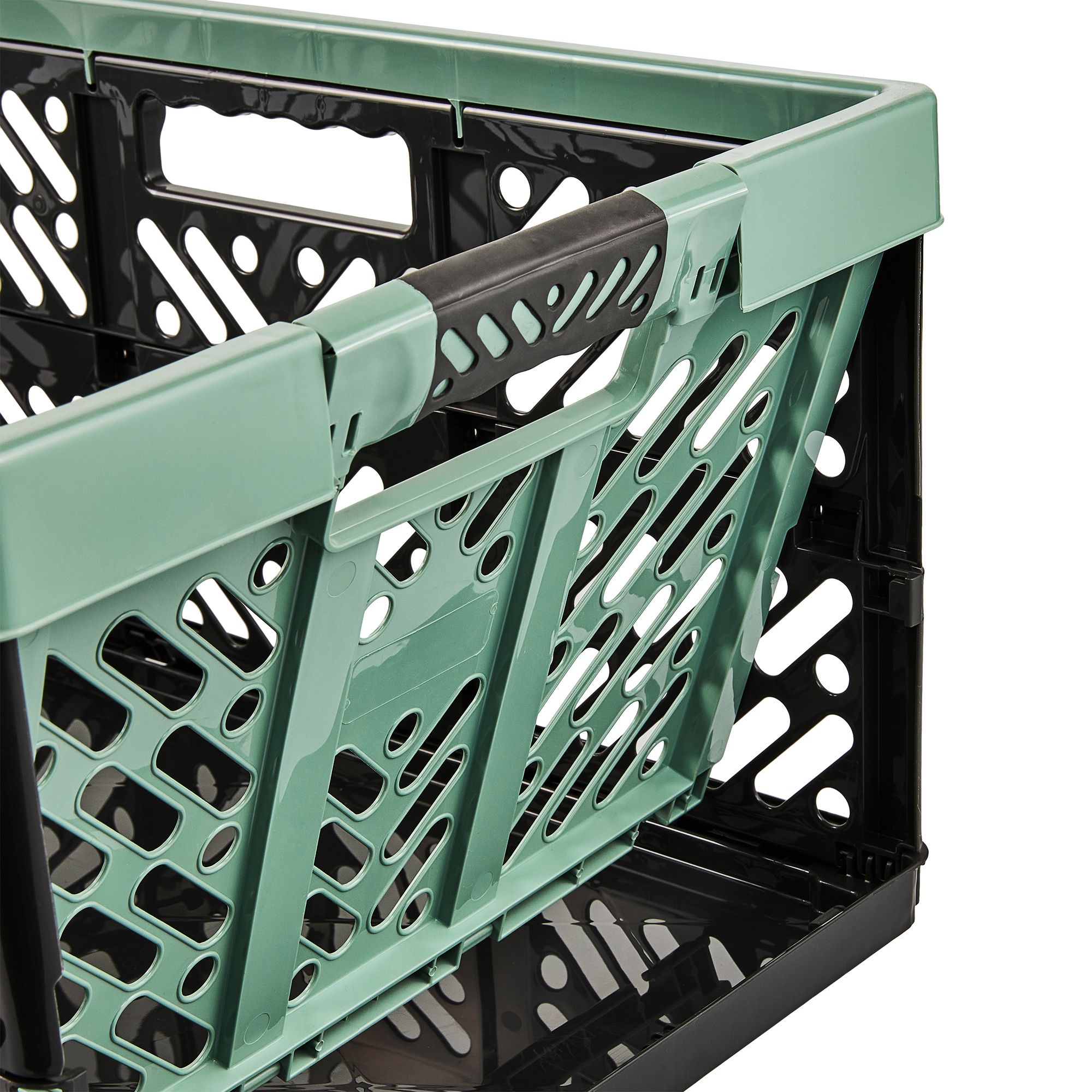 Keeeper Tough Nordic green Plastic Large Foldable Storage crate (H)37cm (W)28cm (D)54cm
