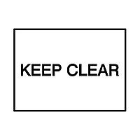 Keep clear Self-adhesive labels, (H)150mm (W)200mm