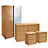 Kendal Matt oak effect 4 piece Bedroom furniture set