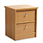 Kendal Oak effect 2 Drawer Bedside chest (H)560mm (W)480mm (D)400mm